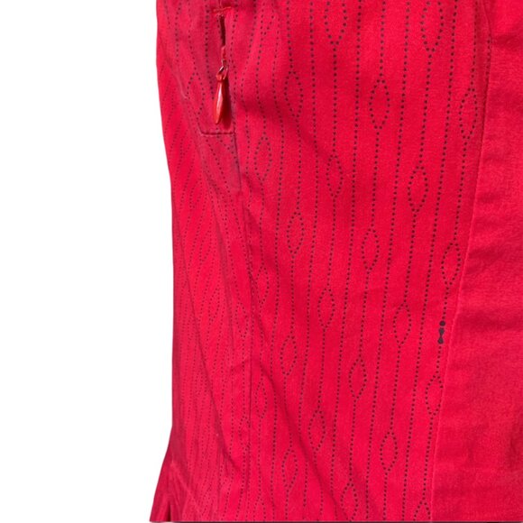 SKUNKFUNK Betolatza Asymmetrical red short dress with blue details Size 4 medium - Picture 9 of 11